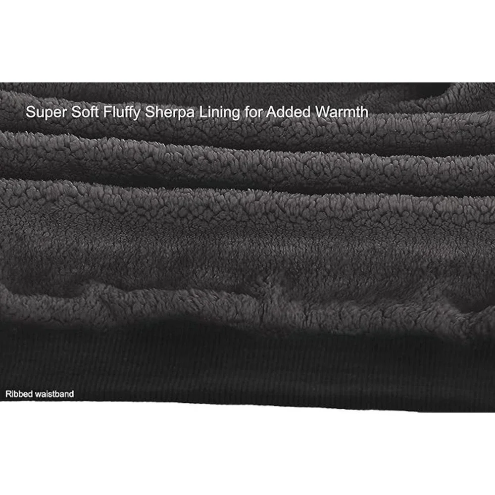 Men's Black Soft Heavyweight Sherpa Lined Fleece Hoodie Jacket (Medium) - Picture 3 of 3